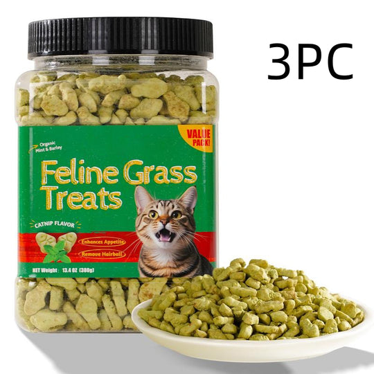 Cat Grass Biscuits for Pet Health package