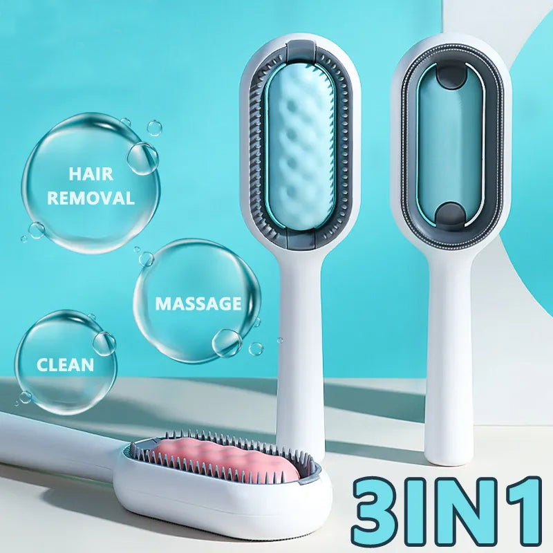 Cat Hair Brush with Water | 4-in-1 Pet Grooming Brush