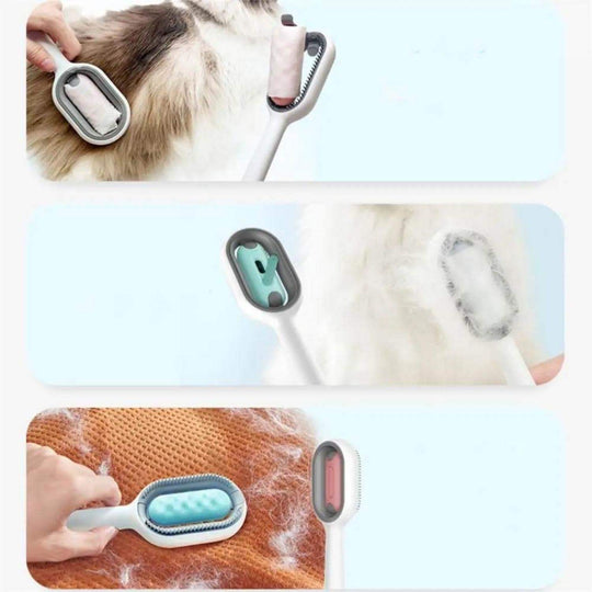 Cat Hair Brush with Water | 4-in-1 Pet Grooming Brush