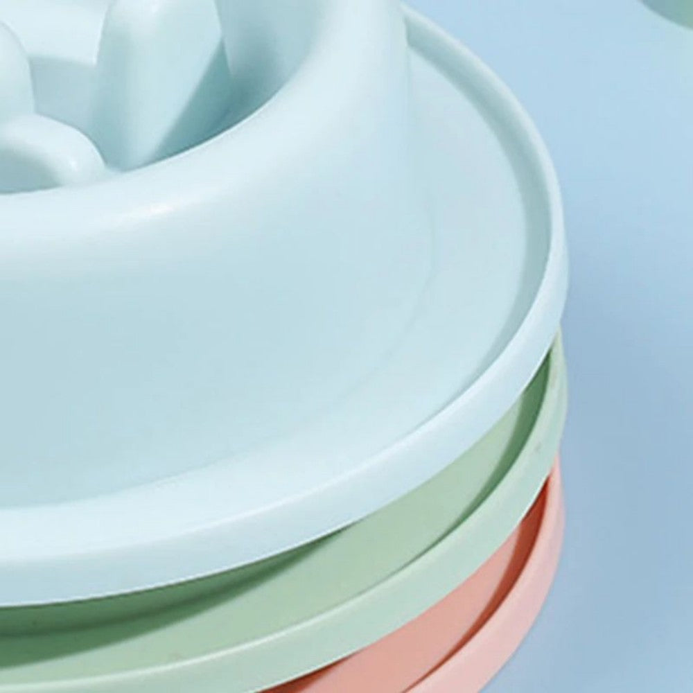Pet Slow Eating Feeder Dog Feeding Food Bowls 
