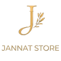 Jannat Store logo with gold letter J and leaf design