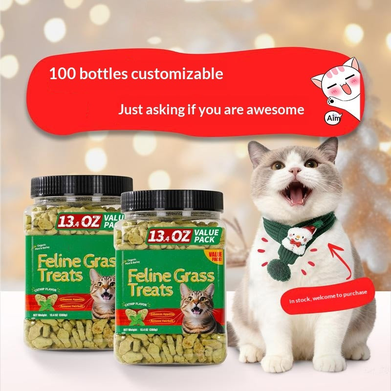 Cat Grass Biscuits for Pet Health package