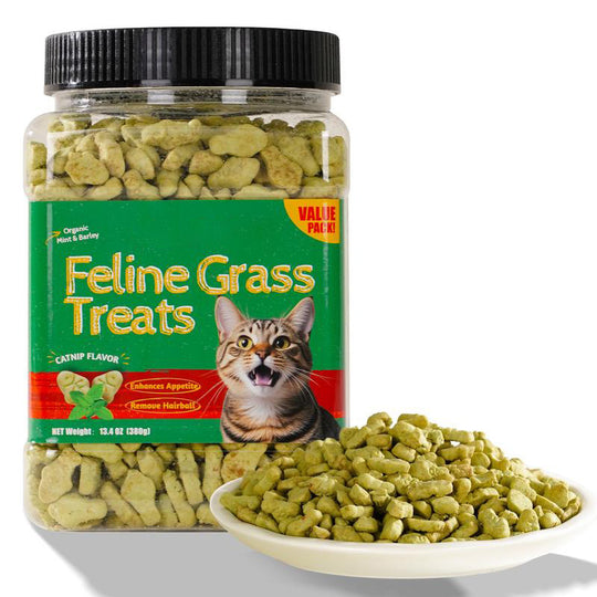 Cat Grass Biscuits for Pet Health package