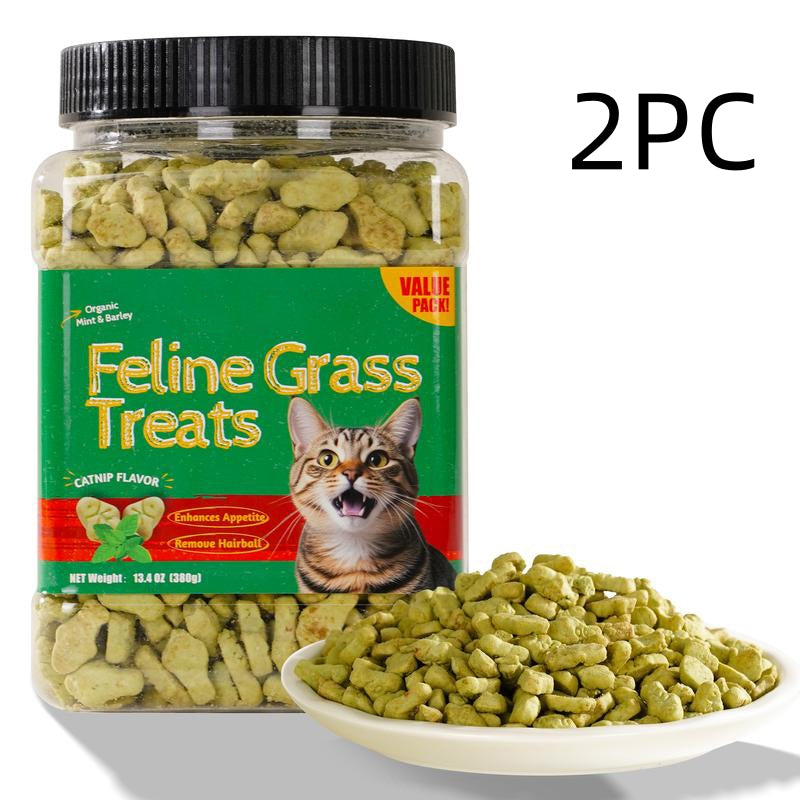 Cat Grass Biscuits for Pet Health package